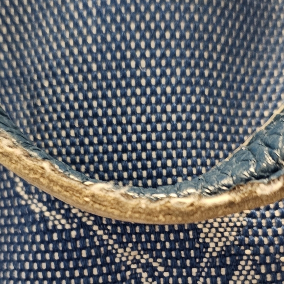 COACH 35344 Embossed Horse and Carriage Edie Shoulder Bag In Canvas in Denim - Picture 7 of 11